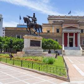 Caminhada social e política em Atenas