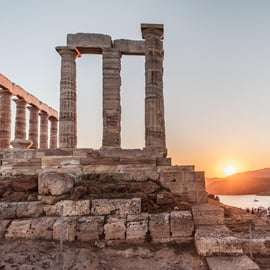 Tour guiado particular com licença para Sounio Sunset & Riviera de Atenas