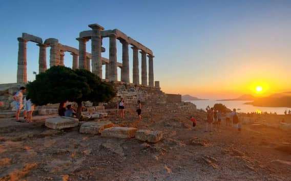 Atenas: Excursión al Cabo Sounio y al Templo de Poseidón con audioguía
