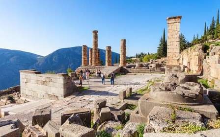 De Atenas: viagem de 1 dia a Delfos com guia que fala espanhol