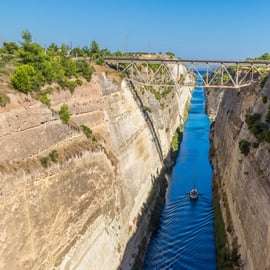 De Atenas: Viagem de 1 dia à Corinto Antiga com canal e guia de RV