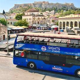 Atenas, El Pireo y Costa: Autobús turístico Blue Hop-On Hop-Off
