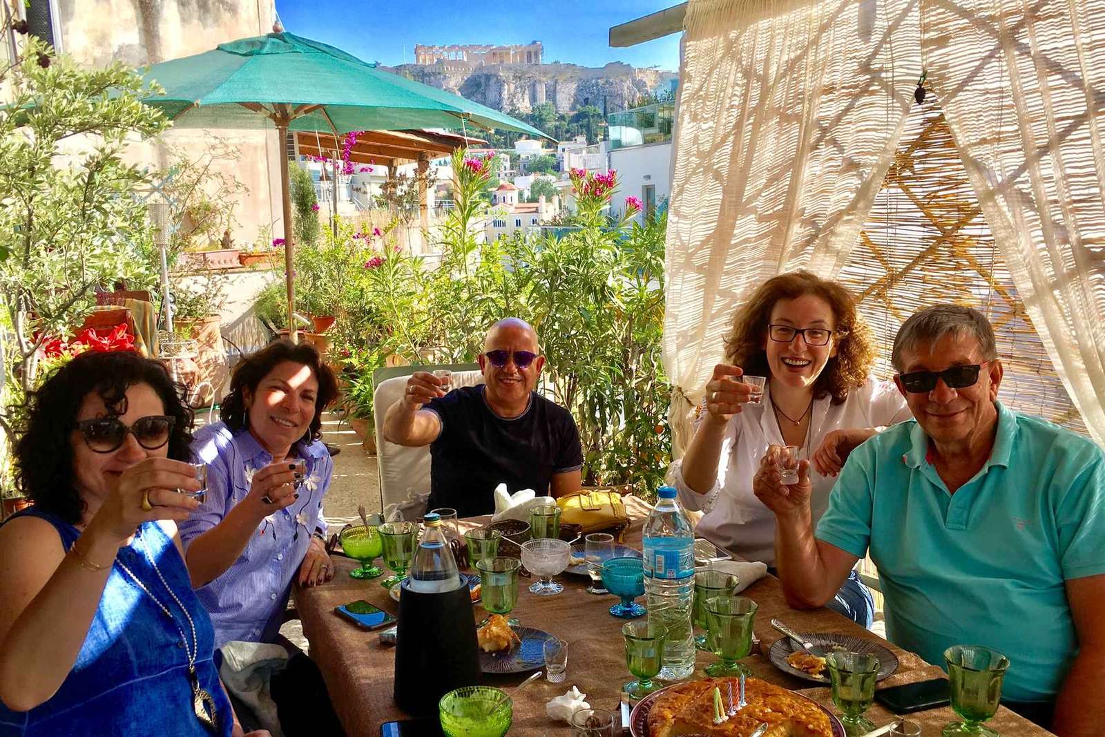 Atenas: jantar de 7 pratos e harmonização de vinhos com vista para a Acrópole