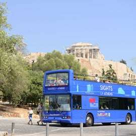 Atenas, El Pireo y Costa: Autobús turístico Blue Hop-On Hop-Off