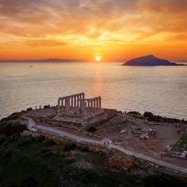 Tour guiado particular com licença para Sounio Sunset & Riviera de Atenas